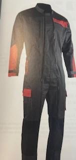 LMA Sesame Tricolour Double Zip Coverall Grey/Black/Red