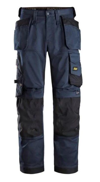Snickers  Allround Work Stretch Loose Fit Trousers + Holster Pocket Navy/Black 6251