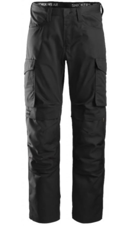 Snickers Service Line Trousers With Knee Guard Black