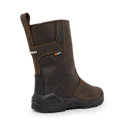 Xpert Invincible S3 Safety Waterproof Rigger Boot Brown